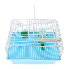 Parrot Travel Cage: Small Animal Cage With Wood Perch And Food Box Portable Bird