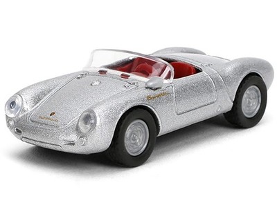 1955 PORSCHE 550 SPYDER SILVER 1/64 DIECAST MODEL CAR BY MAJORETTE