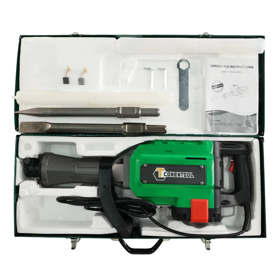 CONENTOOL Elektro Abbruchhammer 3800W Stemmhammer 2 Meißel-Set Schlaghammer 2025 - Bild 3 von 4