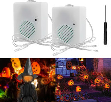 2 Pack Halloween Sound Effects Box with LED, Battery Powered Horror Screaming Tr
