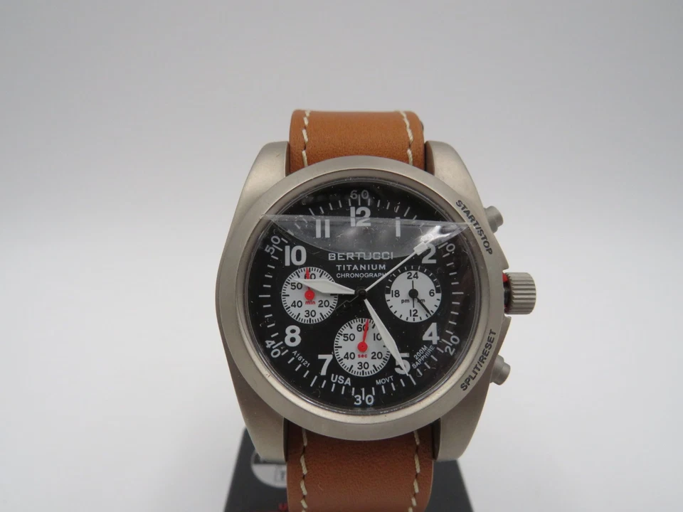 BERTUCCI 13346 A-11T Americana Field Black Dial w/ Kodiak Matte Leather Band NEW - Image 2 of 4