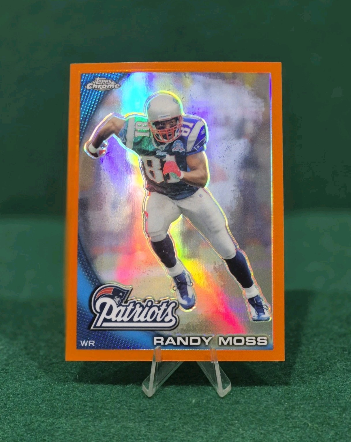 Randy Moss (Orange Refractor) 2010 Topps Chrome #C143 HOF New England Patriots