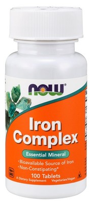 NOW Foods Iron Complex - 100 tablets (223,75 EUR/kg)