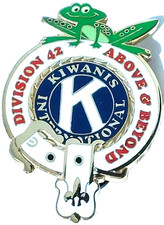 Kiwanis Inter. Division 42 California "Above and Beyond" Frog Lapel Pin