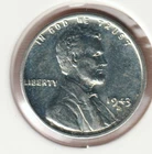 1943 WWII Lincoln Wheat Steel Penny Collectible US Collection Very Good War Coin