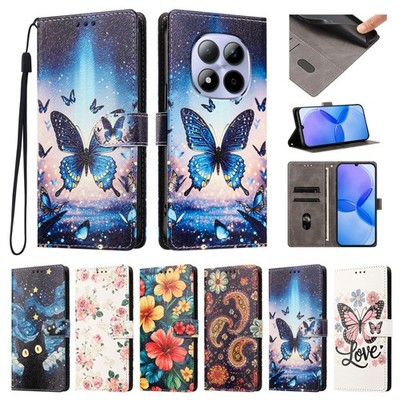 Magnet Gemalte Leder Geldbörsenhülle Für Xiaomi 17T 15 Redmi Note 15 14 13 Pro+