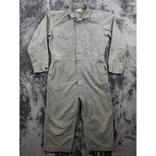 Lee Union-Alls Coveralls Mens 42 Grey Herringbone Twill Vintage Distressed