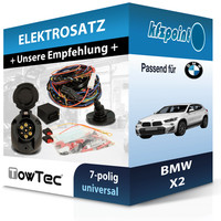 für BMW X2 11.2017-10.2023 Towtec E-Satz 7Polig Universell NEU