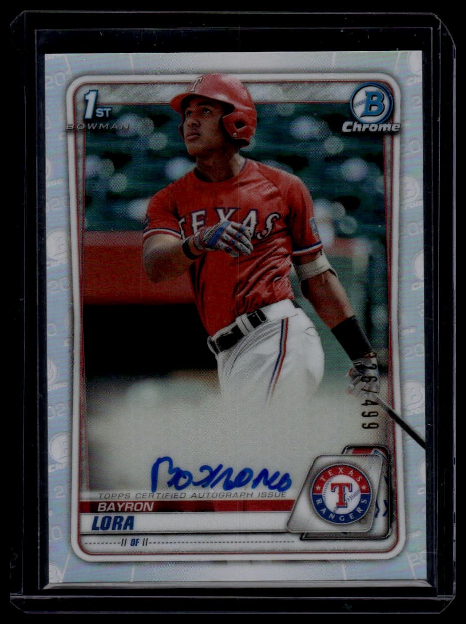 2020 Bowman Chrome #CPA-BL Bayron Lora Prospect Autographs Refractor #/499