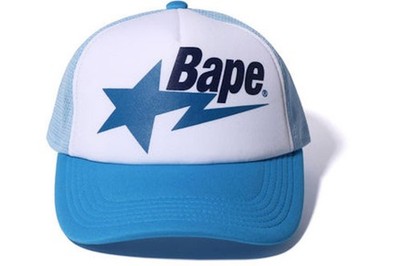 Bape Bapesta Trucker Hat Cap Mesh Cap NEW WITH TAGS Blue