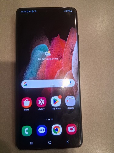 Samsung Galaxy S21 Ultra 5G 128GB SM-G998U Unlocked PARTS Repair Glass Damage