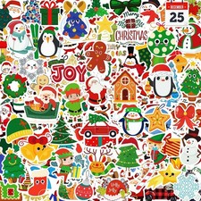 302PCS Christmas Vinyl Stickers Waterproof Party Favors Bottles