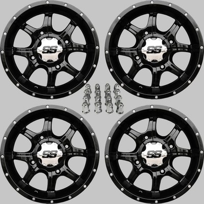 POLARIS SPORTSMAN 450 14'' COBRA BLK ATV / UTV ALUMINUM WHEELS ( SET 4 )  POL3CA