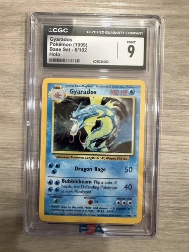 1999 Pokemon Gyarados CGC 9 Mint Holo #6 Base Set