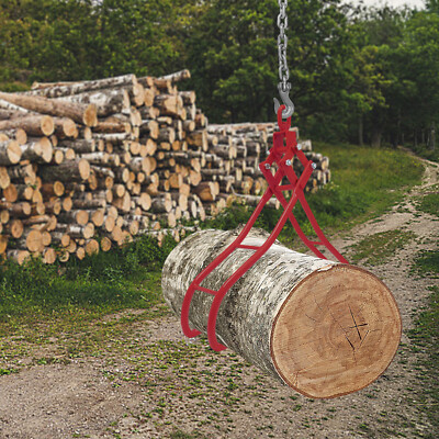 36'' 4 Claw Timber Claw Hook Log Lifting Tong Grapple Claw Lumber Skid Grabber US