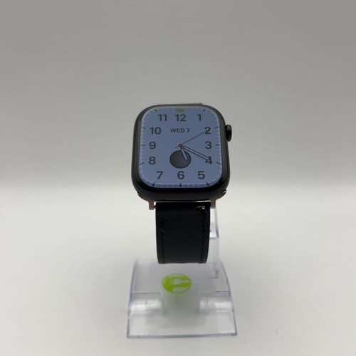 GPS Only Apple Watch Series 10 46MM Black Aluminum Black Leather A2999
