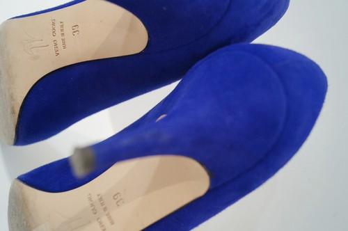 GIUSEPPE ZANOTTI DESIGN Púrpura Gamuza Alto Stiletto Pump Zapatos de Corte UK6 EU39 - Imagen 9 de 11