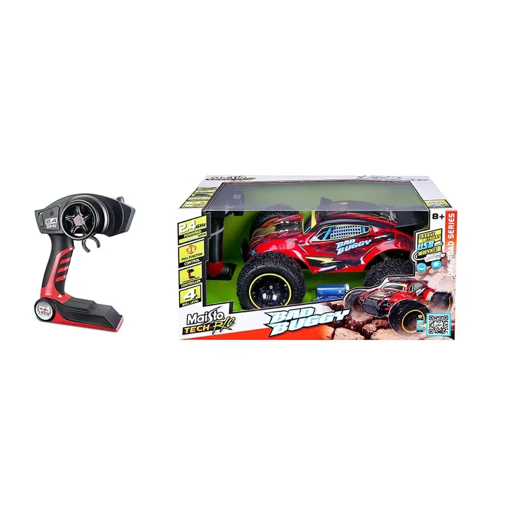 Maisto Tech 1:43 Red RC Bad Buggy Rechargeable Off Road Kids Remote Control Toy - Picture 4 of 5