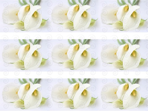 CALLA LILY WEDDING CAKE Image Edible Cake topper design - Picture 9 of 11