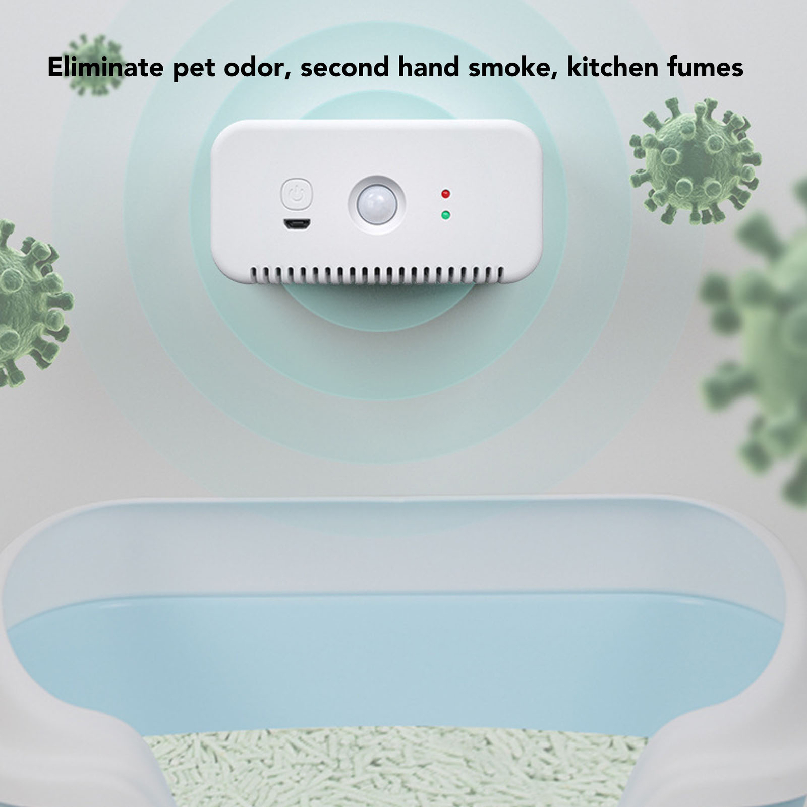 Pet Deodorizer Machine Quiet Operation Mini Cat Litter Box Air