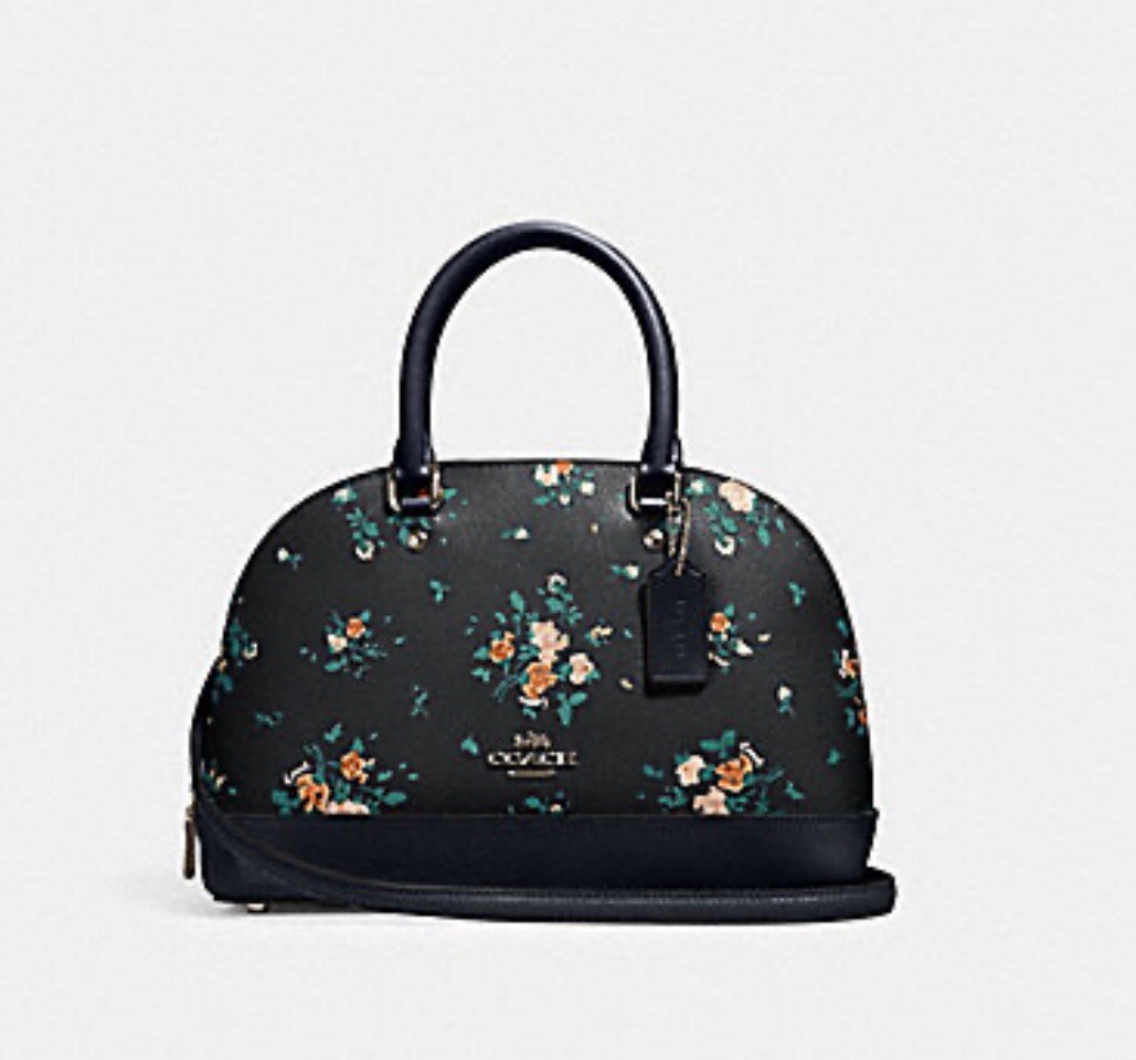 Coach 91430 Mini Sierra Satchel With Rose Bouquet Print IN