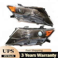 1 Pair For Toyota Venza 2009-2016 Headlights Black Housing Halogen Headlamps