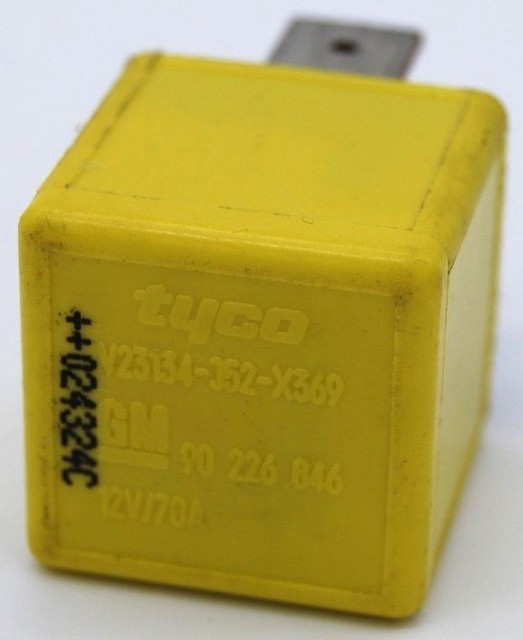 Saab Ignition Starter Glow Plugs Horn Yellow Relay 90226846 Tyco V23134