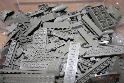 Lego   100 alt dunkelgraue Steine - dark gray - Fliesen, Basic, Platten  grau