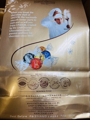 Lindt LINDOR Assorted Chocolate Truffles, Kosher, 15.2 Ounce Bag