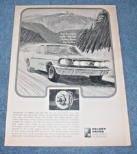 1966 Kelsey-Hayes Disk Brakes Vintage Ad with Ford Mustang Fastback