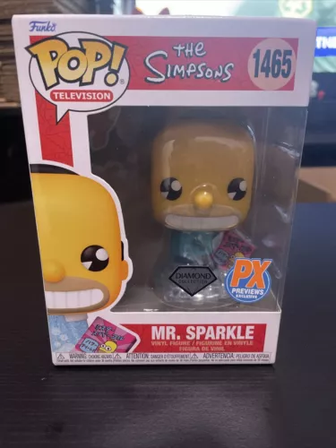 Funko Pop Simpsons Mr. Sparkles (Homer) Figure w/ Protector (PX Exclusive)