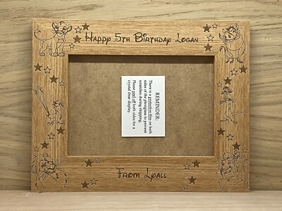 Personalisierter Disney König der Löwen Bilderrahmen Gravur kostenlos 5x7''
