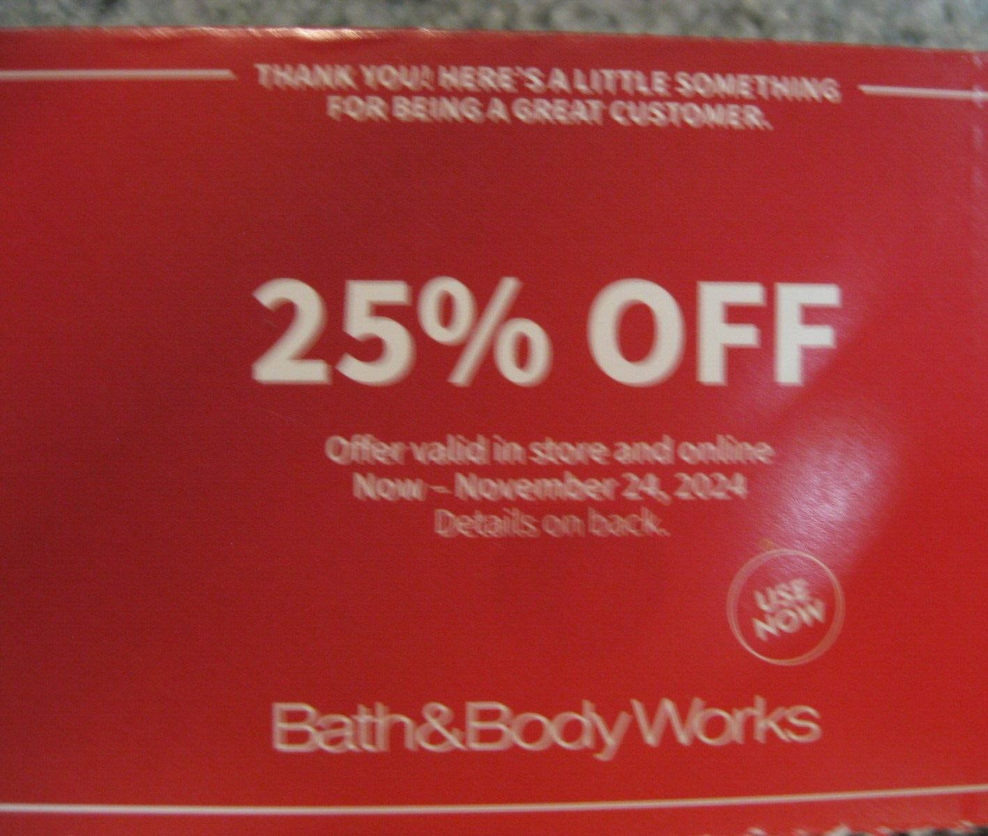 Lot of 3 Bath and Body Works Coupons Nov/December, 2024 PAPER ONLY eBay