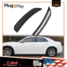 Smoked Lens LED Side Marker Lights Rear White Lamps For 2015-2023 Chrysler 300