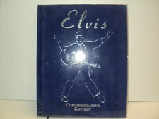 Elvis Commemorative Edition Book 2001 Blue Suede Cover Hardcover 320 Pages 