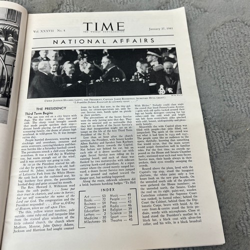 Time The Weekly News Magazine C.I.O.'s Philip Murray Vol XXXVII No 4 Jan 27 1941 - Picture 7 of 15