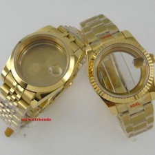 36mm 39MM sapphire glass golden Watch Case fit eta 2836 2824 8215 NH35 NH36 8215