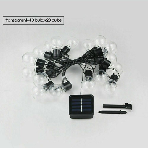 20LED Solar Lichterkette Kugeln Innen Außen Beleuchtung Garten Party Dekor Licht - Bild 10 von 10