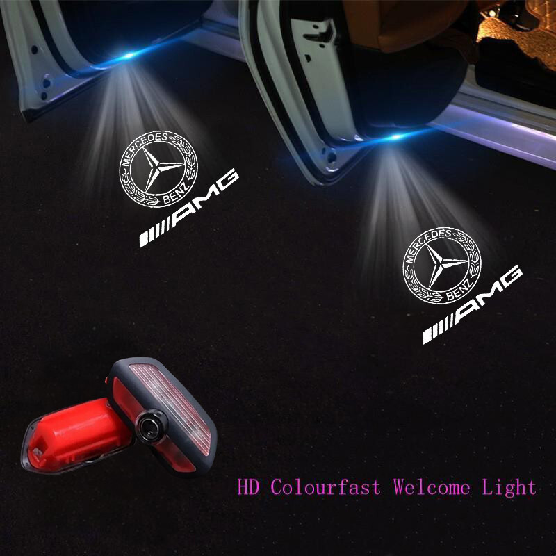 2 3D LED Car Door Laser Projector Light HD For Benz S Class W222 2014-20