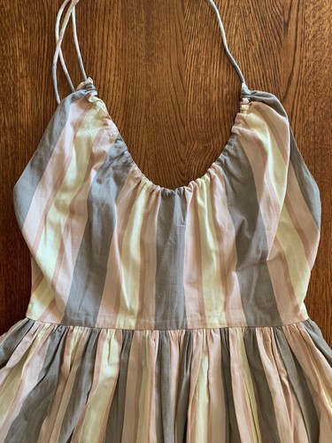 Laude The Label Sorbet Stripe MIDI Halter Dress, Small - Picture 10 of 14
