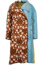 Rave Review Quilted Floral Print Cotton Coat Fr 36 Uk 8