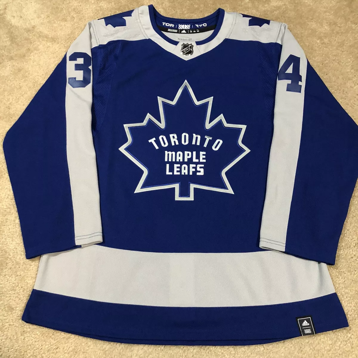 Toronto Maple Leafs Reverse Retro 2022 Adidas Mens Jersey (46/Small)