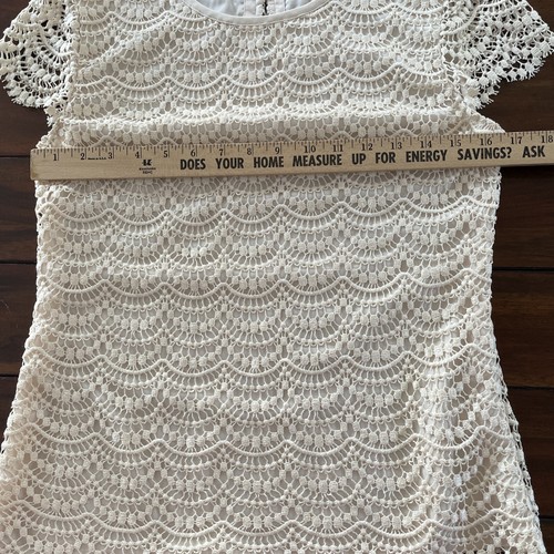 Blusa Banana Republic donna taglia 2 uncinetto manica corta matrimonio festa formale - Foto 3 di 12