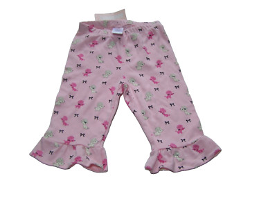 NWT Gymboree Girls Pants Size 6-12M Pink with Poodles and Bows Elastic ...