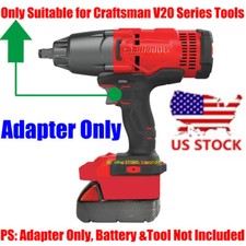 1 Adapter for Milwaukee M18 RED Li-Ion Battery To for Craftsman NEW 20v V20 Tool