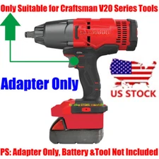 1 Adapter for Milwaukee M18 RED Li-Ion Battery To for Craftsman NEW 20v V20 Tool