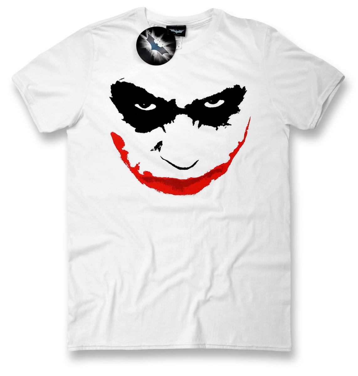 Official Batman Joker T Shirt Smile Outline Dark Knight Trilogy