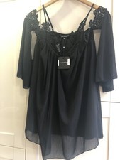 Parisian Black Flare Sleave Dress Brand New With Tags Size 6