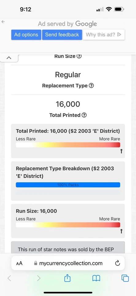 2003- $2 DOLLARS BILL STAR NOTE Low Printed Very Nice Piece For Your Collection - Image 3 of 3