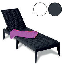 Lettino da Giardino Prendisole Sdraio Schienale Reclinabile Piscina 186×60×29 cm